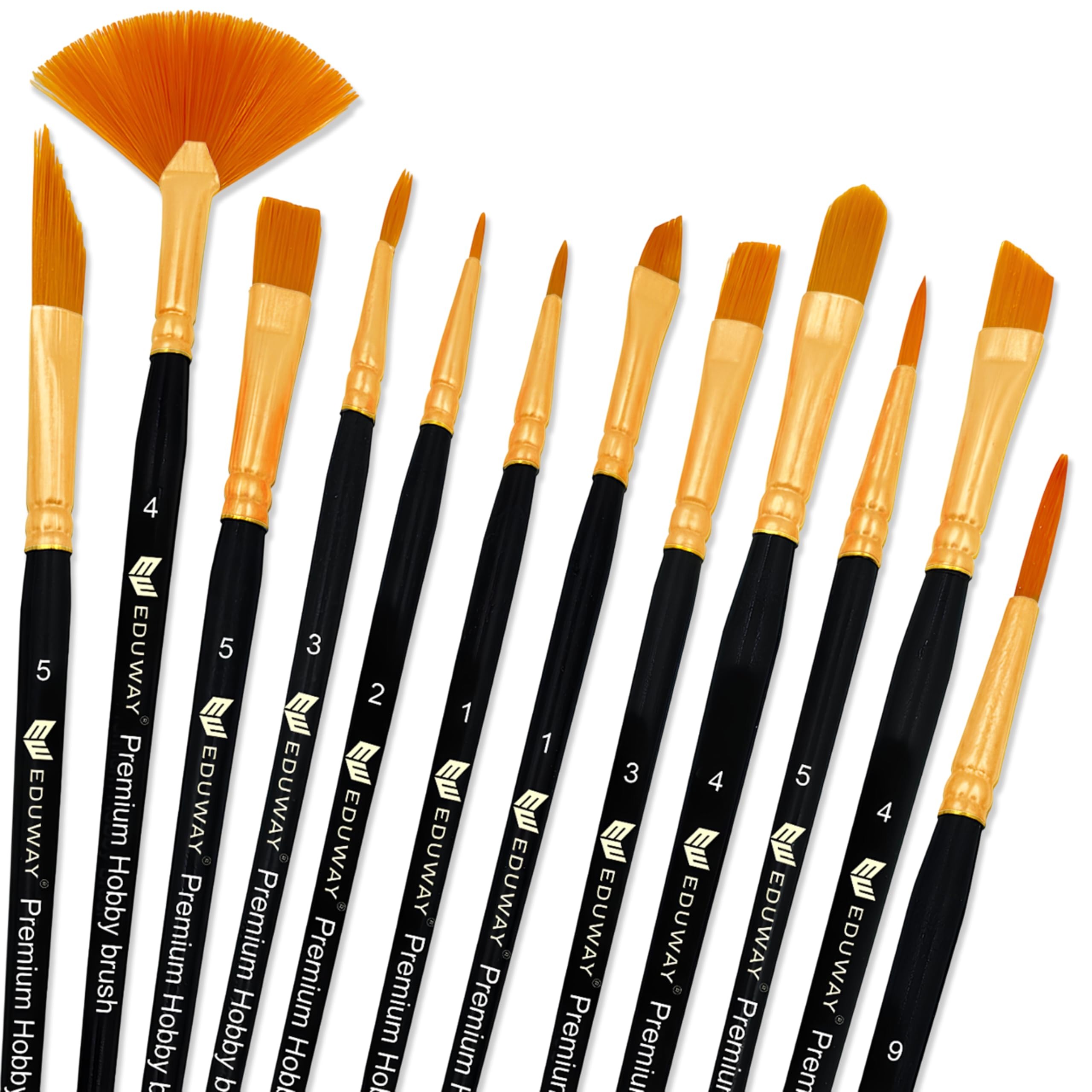 eclet craft painting brushes set of 12 professional round pointed tip nylon hair artist acrylic paint brush for acrylic/watercolor/oil painting(n) eclet craft painting brushes set of 12 professional round pointed tip nylon hair artist acrylic paint brush for acrylic/watercolor/oil painting(n)