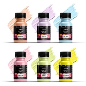 granotone pastel acrylic colour set of 6 multicolor 50 ml each shade artist paints for painting art craft canvas diy made in india