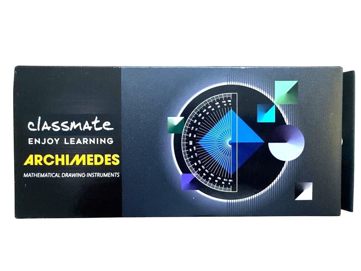 classmate archimedes geometry box | die cast compass | mechanical pencil | double sided tray